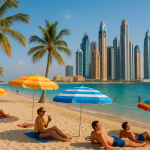 Вид на Дубай зимой, прогулка вдоль набережной