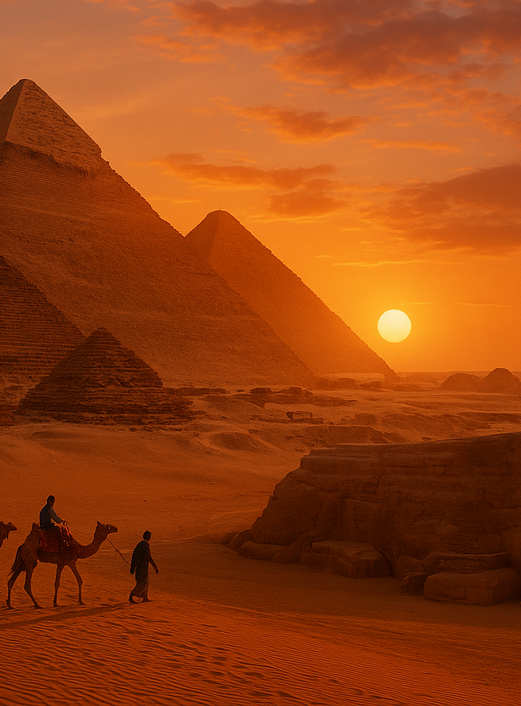 Пирамида Хеопса, вид с плато