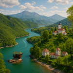 Изображение природы Сербии с её впечатляющими горами, каньонами и ущельями, идеально подходящими для самостоятельных путешествий.